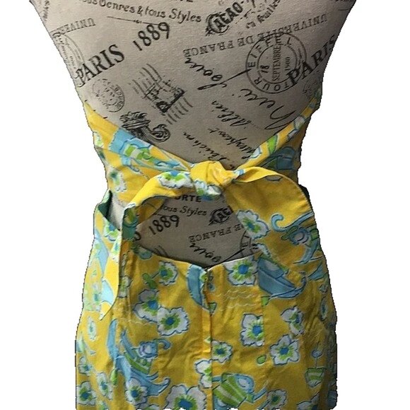 Lilly Pulitzer monkey and flower print Strapless Dress – Size 4 - Picture 3 of 5